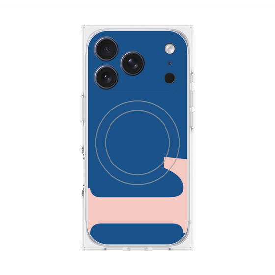 プレミアムスクエアケース with MagSafe［ オリジナル - initial color - L navy ］