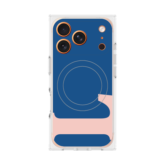 プレミアムスクエアケース with MagSafe［ オリジナル - initial color - L navy ］