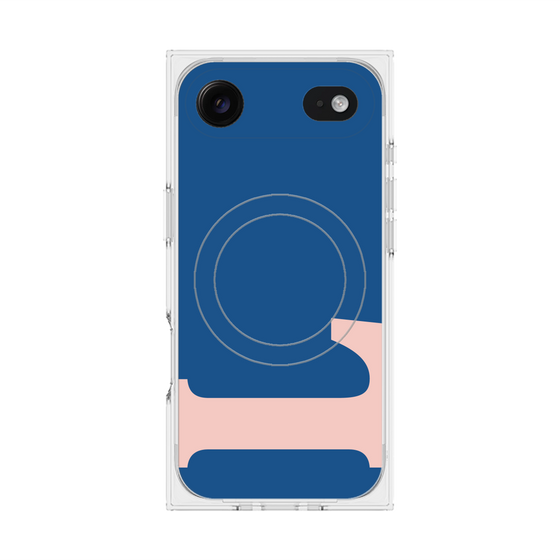 プレミアムスクエアケース with MagSafe［ オリジナル - initial color - L navy ］