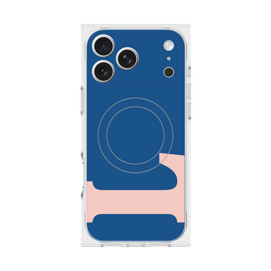 プレミアムスクエアケース with MagSafe［ オリジナル - initial color - L navy ］