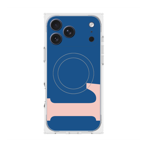 プレミアムスクエアケース with MagSafe［ オリジナル - initial color - L navy ］