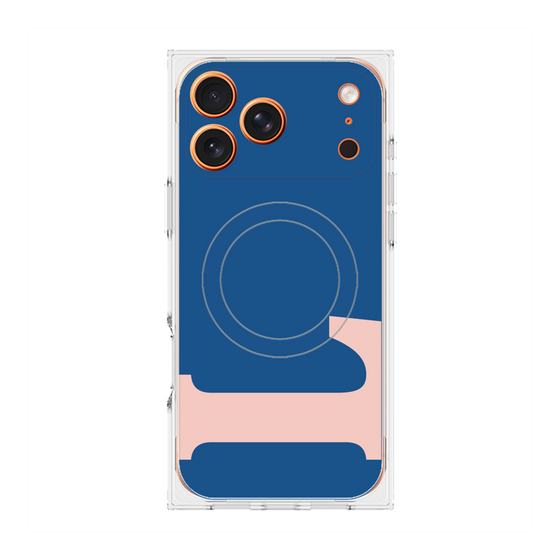 プレミアムスクエアケース with MagSafe［ オリジナル - initial color - L navy ］