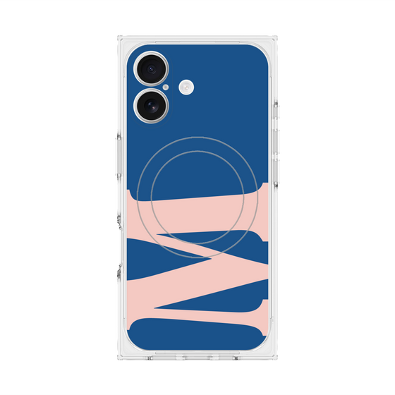 プレミアムスクエアケース with MagSafe［ オリジナル - initial color - M navy ］