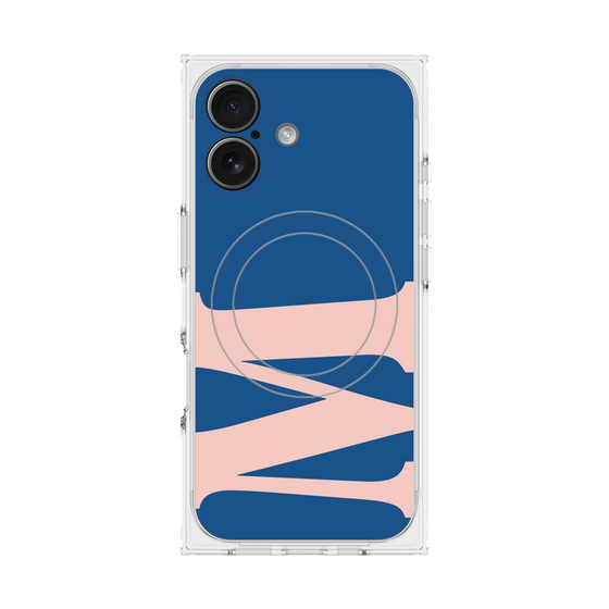 プレミアムスクエアケース with MagSafe［ オリジナル - initial color - M navy ］