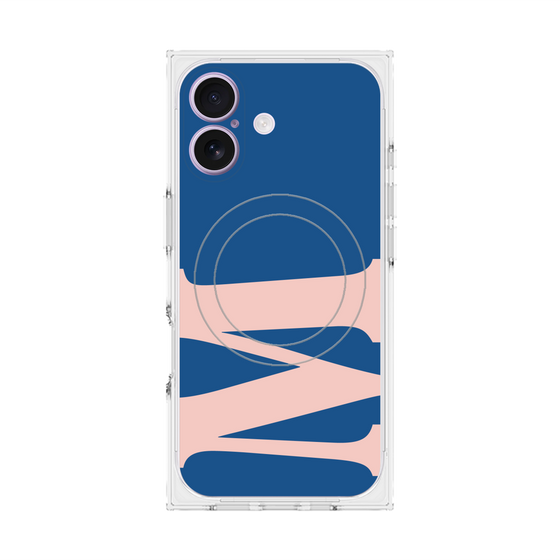 プレミアムスクエアケース with MagSafe［ オリジナル - initial color - M navy ］