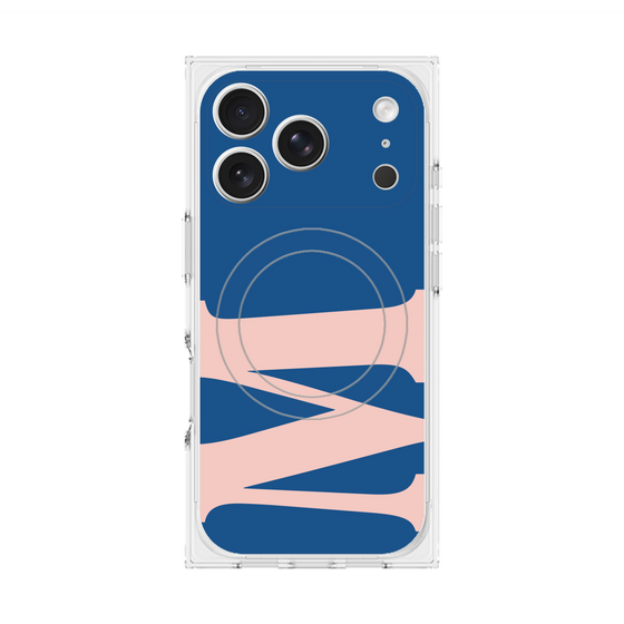 プレミアムスクエアケース with MagSafe［ オリジナル - initial color - M navy ］
