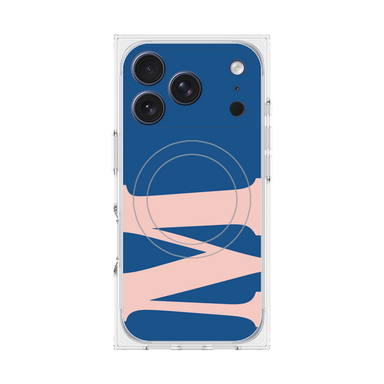 プレミアムスクエアケース with MagSafe［ オリジナル - initial color - M navy ］