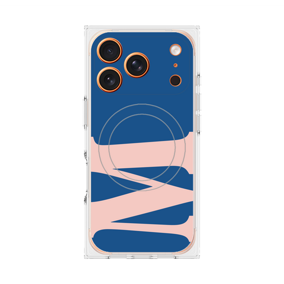 プレミアムスクエアケース with MagSafe［ オリジナル - initial color - M navy ］