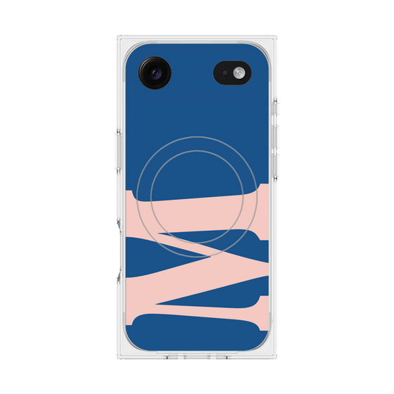 プレミアムスクエアケース with MagSafe［ オリジナル - initial color - M navy ］