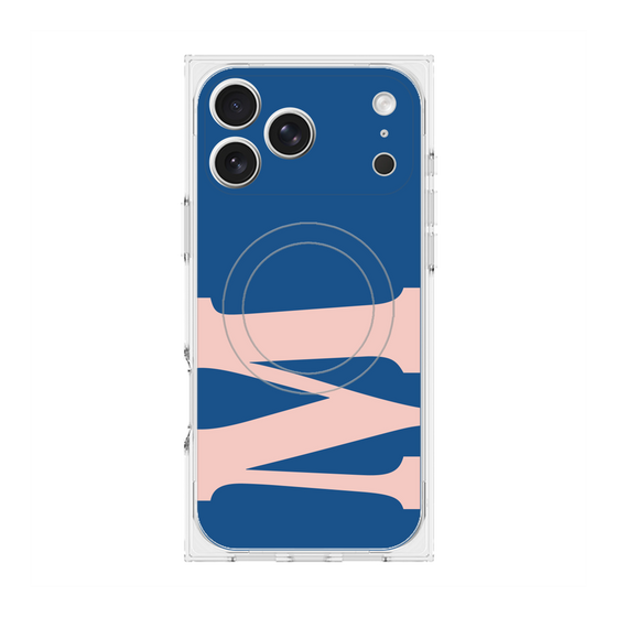 プレミアムスクエアケース with MagSafe［ オリジナル - initial color - M navy ］