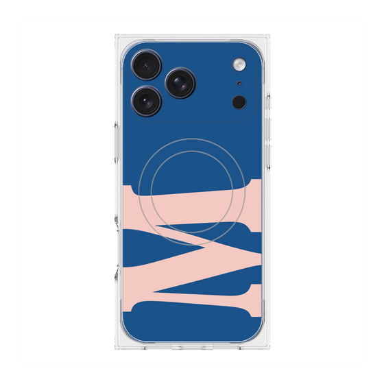 プレミアムスクエアケース with MagSafe［ オリジナル - initial color - M navy ］