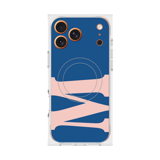 プレミアムスクエアケース with MagSafe［ オリジナル - initial color - M navy ］
