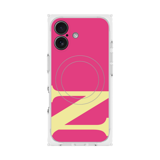 プレミアムスクエアケース with MagSafe［ オリジナル - initial color - N pink ］