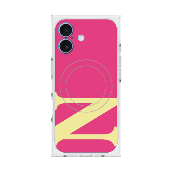 プレミアムスクエアケース with MagSafe［ オリジナル - initial color - N pink ］
