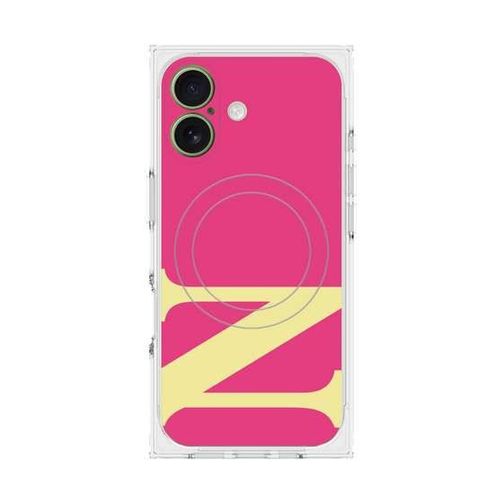 プレミアムスクエアケース with MagSafe［ オリジナル - initial color - N pink ］