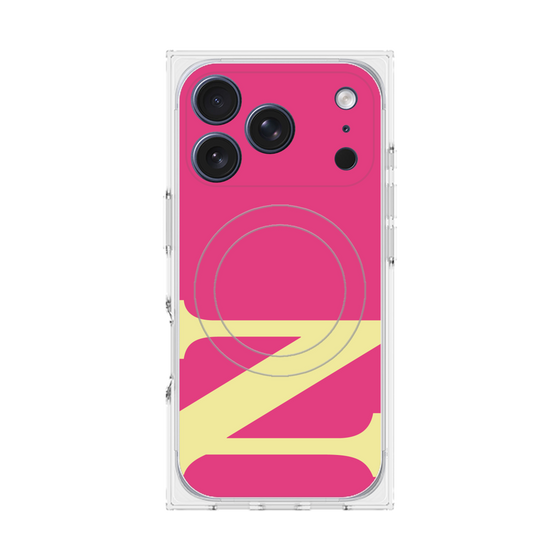 プレミアムスクエアケース with MagSafe［ オリジナル - initial color - N pink ］