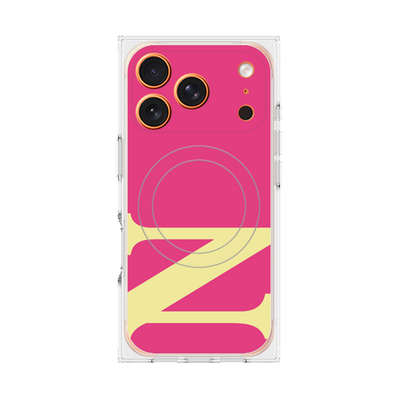 プレミアムスクエアケース with MagSafe［ オリジナル - initial color - N pink ］