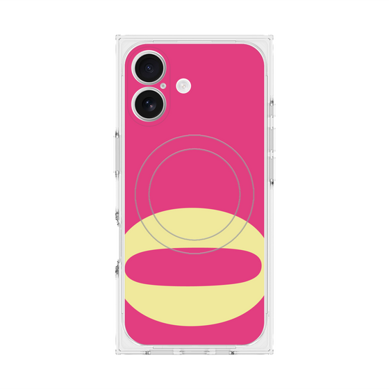 プレミアムスクエアケース with MagSafe［ オリジナル - initial color - O pink ］