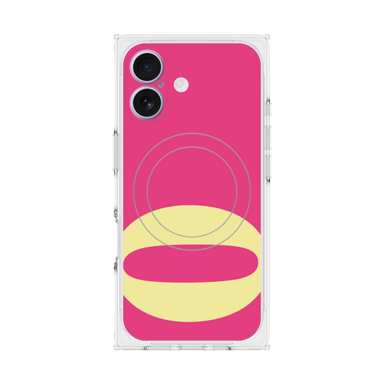 プレミアムスクエアケース with MagSafe［ オリジナル - initial color - O pink ］