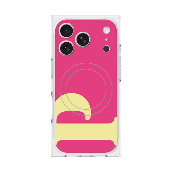 プレミアムスクエアケース with MagSafe［ オリジナル - initial color - P pink ］