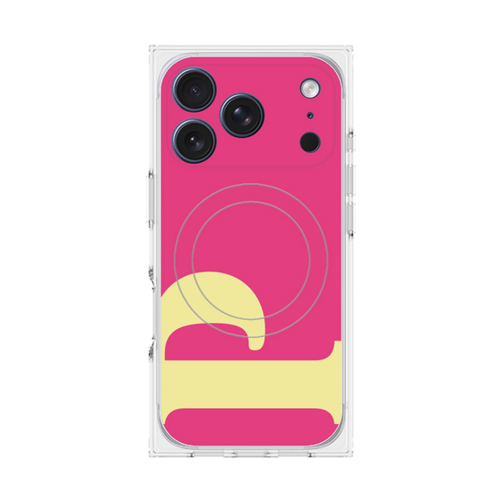 プレミアムスクエアケース with MagSafe［ オリジナル - initial color - P pink ］