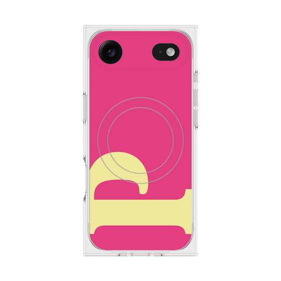 プレミアムスクエアケース with MagSafe［ オリジナル - initial color - P pink ］