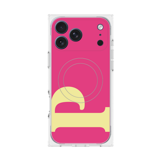 プレミアムスクエアケース with MagSafe［ オリジナル - initial color - P pink ］