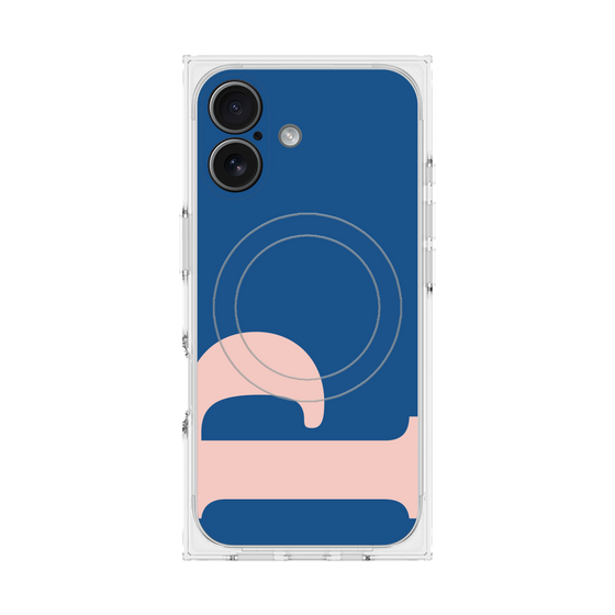 プレミアムスクエアケース with MagSafe［ オリジナル - initial color - P navy ］