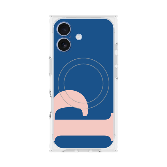 プレミアムスクエアケース with MagSafe［ オリジナル - initial color - P navy ］