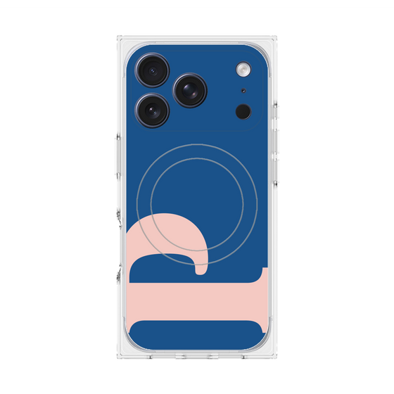 プレミアムスクエアケース with MagSafe［ オリジナル - initial color - P navy ］