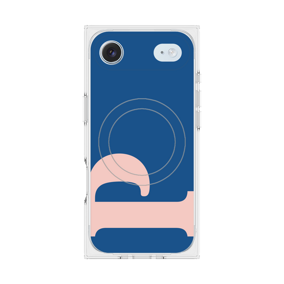プレミアムスクエアケース with MagSafe［ オリジナル - initial color - P navy ］
