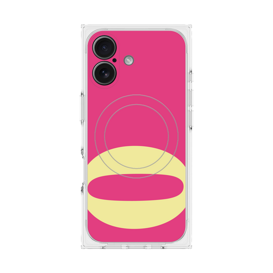 プレミアムスクエアケース with MagSafe［ オリジナル - initial color - Q pink ］