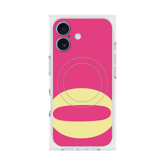 プレミアムスクエアケース with MagSafe［ オリジナル - initial color - Q pink ］