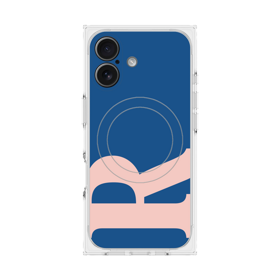 プレミアムスクエアケース with MagSafe［ オリジナル - initial color - R navy ］