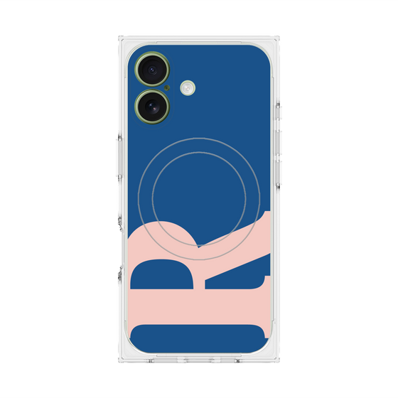 プレミアムスクエアケース with MagSafe［ オリジナル - initial color - R navy ］