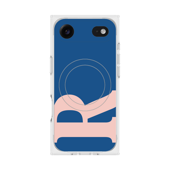プレミアムスクエアケース with MagSafe［ オリジナル - initial color - R navy ］
