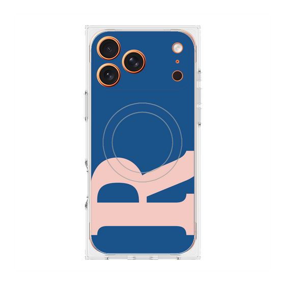プレミアムスクエアケース with MagSafe［ オリジナル - initial color - R navy ］