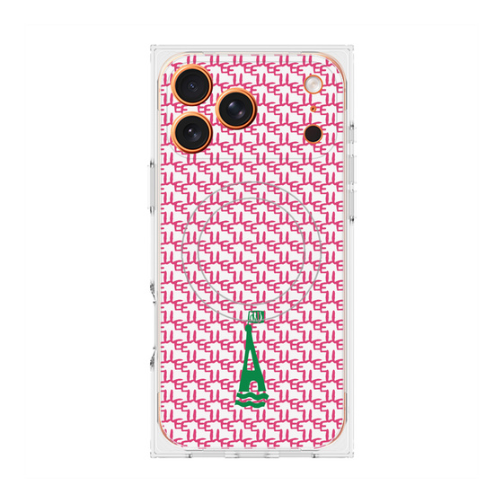 プレミアムスクエアケース with MagSafe［ ELLE - ロゴモノグラム ］