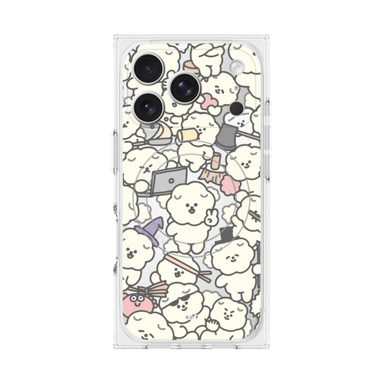 プレミアムスクエアケース with MagSafe［ もっさりもさお - もさもさ - クリア ］