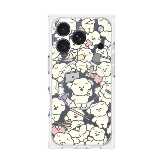 プレミアムスクエアケース with MagSafe［ もっさりもさお - もさもさ - クリア ］