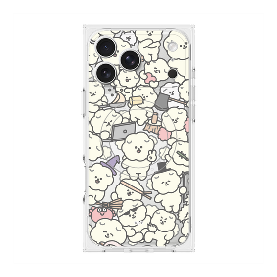 プレミアムスクエアケース with MagSafe［ もっさりもさお - もさもさ - クリア ］
