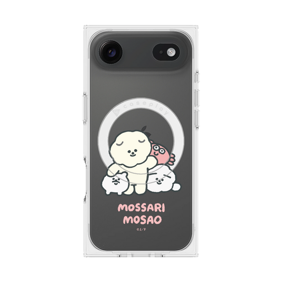 プレミアムスクエアケース with MagSafe［ もっさりもさお - みんないっしょ - クリア ］