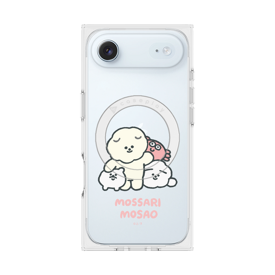 プレミアムスクエアケース with MagSafe［ もっさりもさお - みんないっしょ - クリア ］