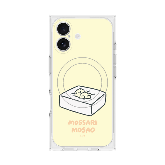 プレミアムスクエアケース with MagSafe［ もっさりもさお - おとうふマットレス ］