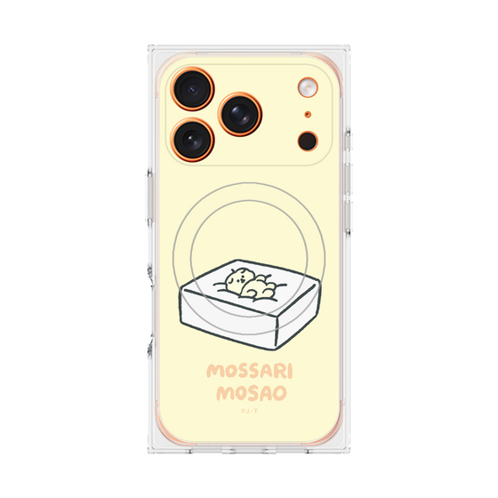 プレミアムスクエアケース with MagSafe［ もっさりもさお - おとうふマットレス ］