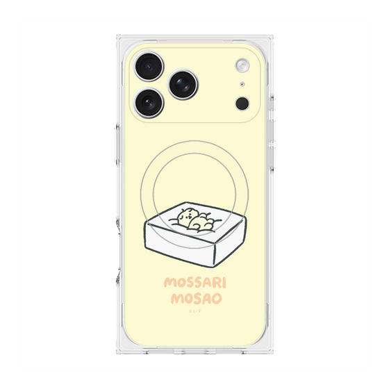 プレミアムスクエアケース with MagSafe［ もっさりもさお - おとうふマットレス ］