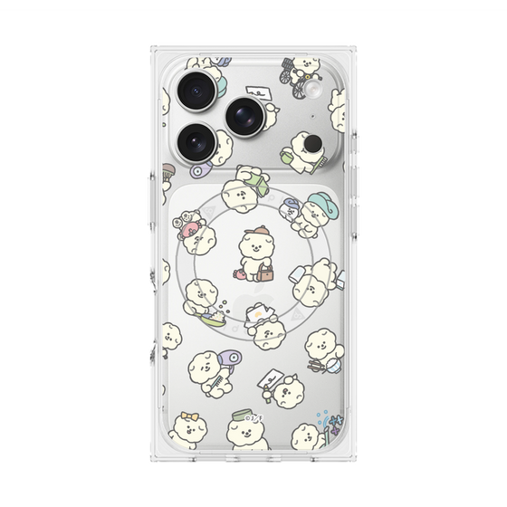 プレミアムスクエアケース with MagSafe［ もっさりもさお - もさおがいっぱい - クリア ］