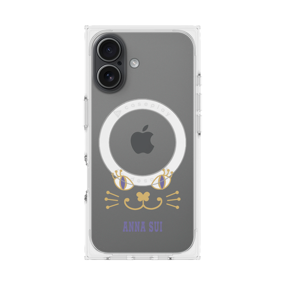 プレミアムスクエアケース with MagSafe［ ANNA SUI - フェイス - クリア ］