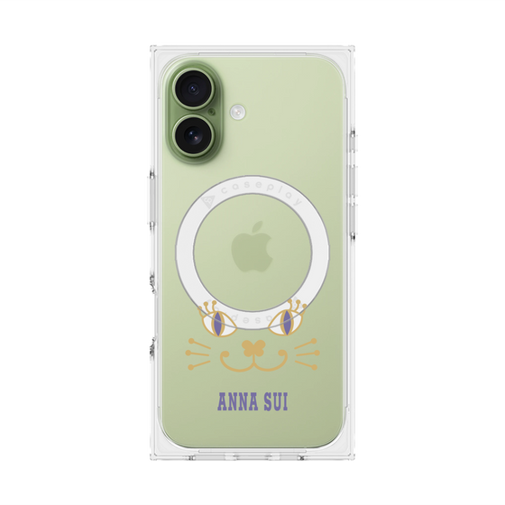 プレミアムスクエアケース with MagSafe［ ANNA SUI - フェイス - クリア ］