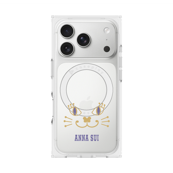プレミアムスクエアケース with MagSafe［ ANNA SUI - フェイス - クリア ］